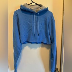 Blue Cropped Champion Hoodie